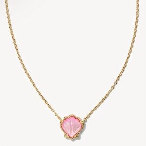 Kendra Scott Brynne Pink Shell Gold Necklace Blush Mother-of-Pearl $65 NEW